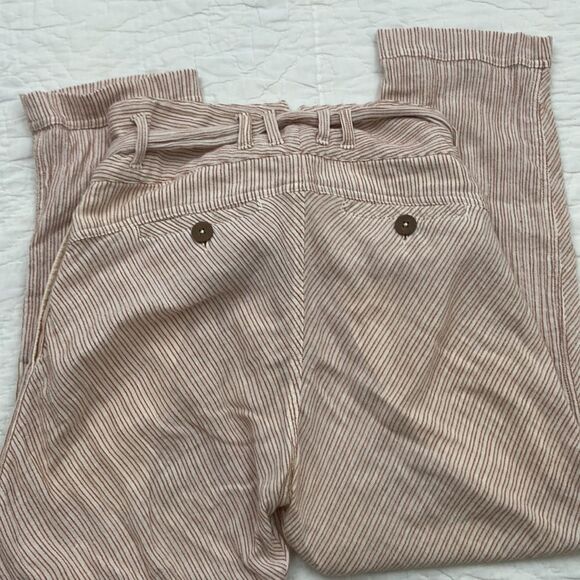 Free People Striped 100% Cotton Trousers size 2 - Picture 6 of 9